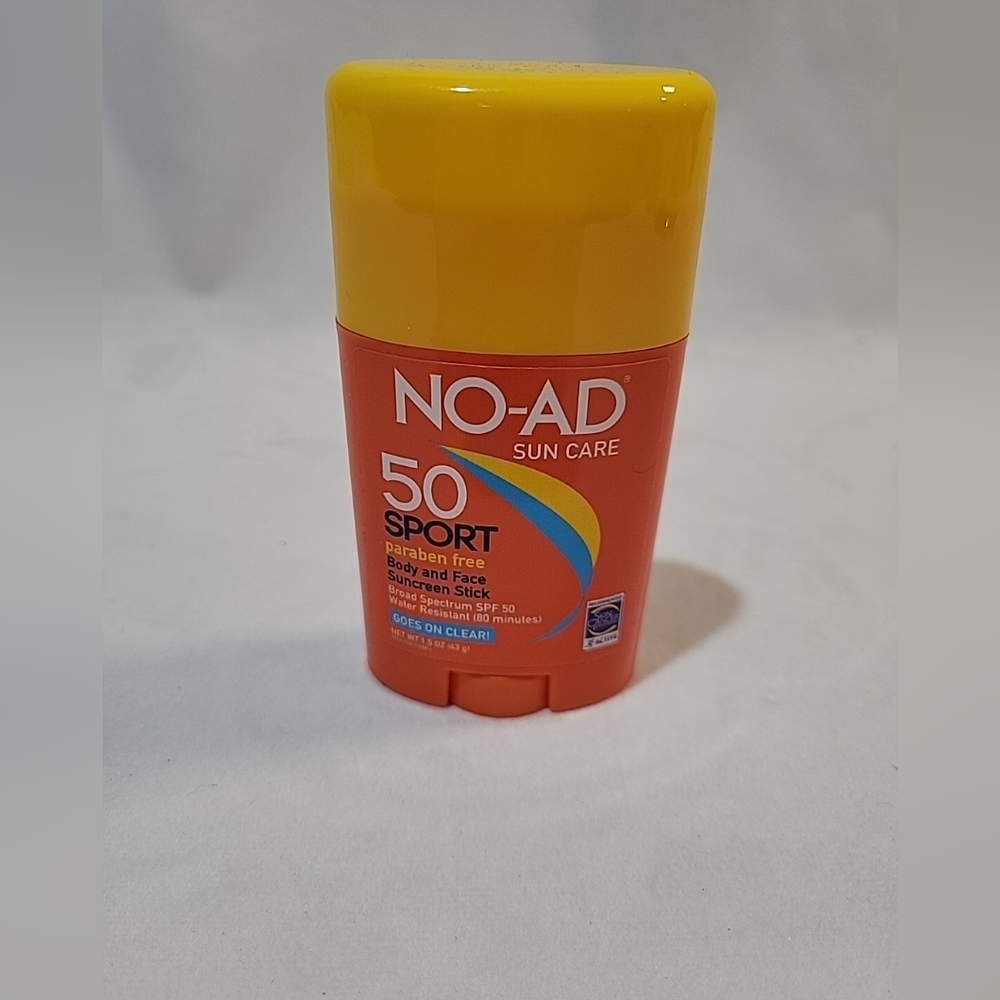 NO AD SUN CARE SPORT SPF 50 PARABEN FREE Suncreen Stick, 1.5 Oz, Expired 11/2022